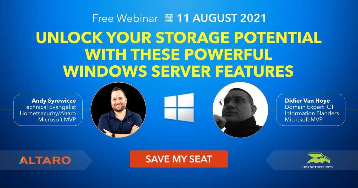 Windows Server Storage webinar