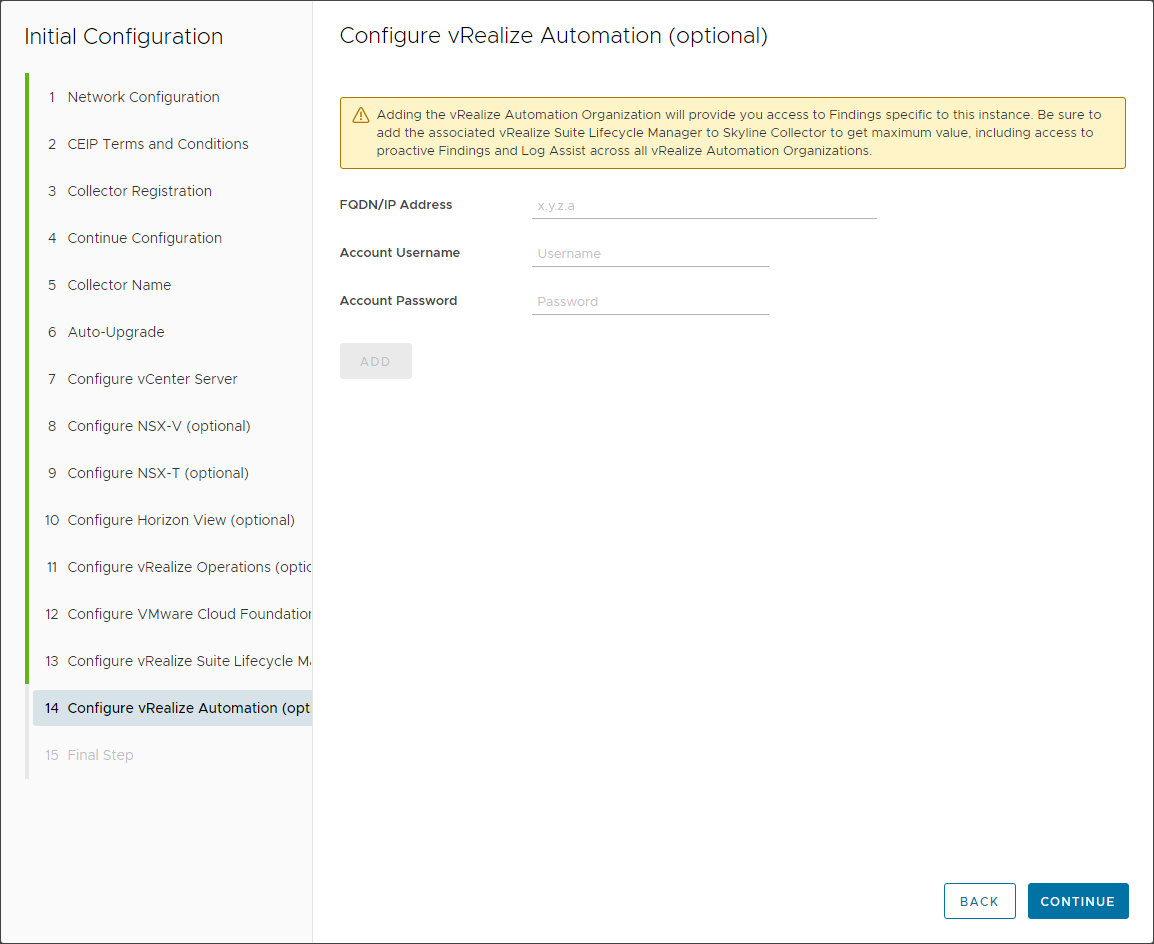 Configure a connection to vRealize Automation