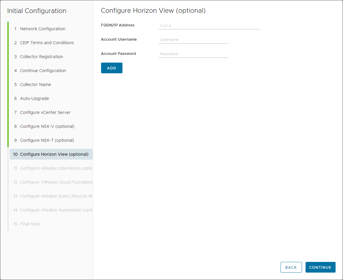 Configure VMware Horizon View connection