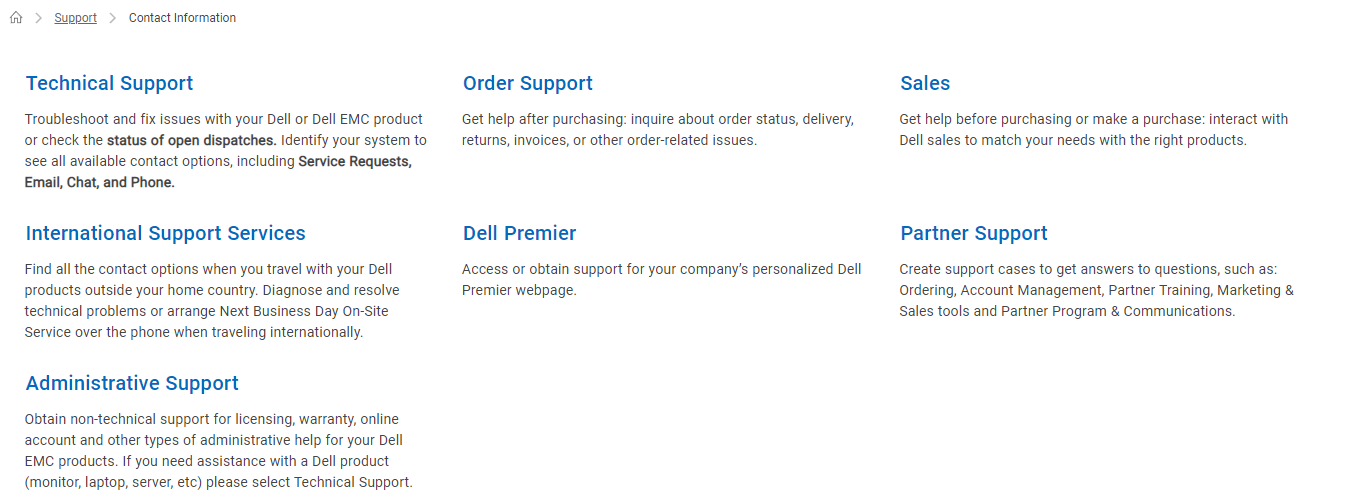 Contact Information | Dell US