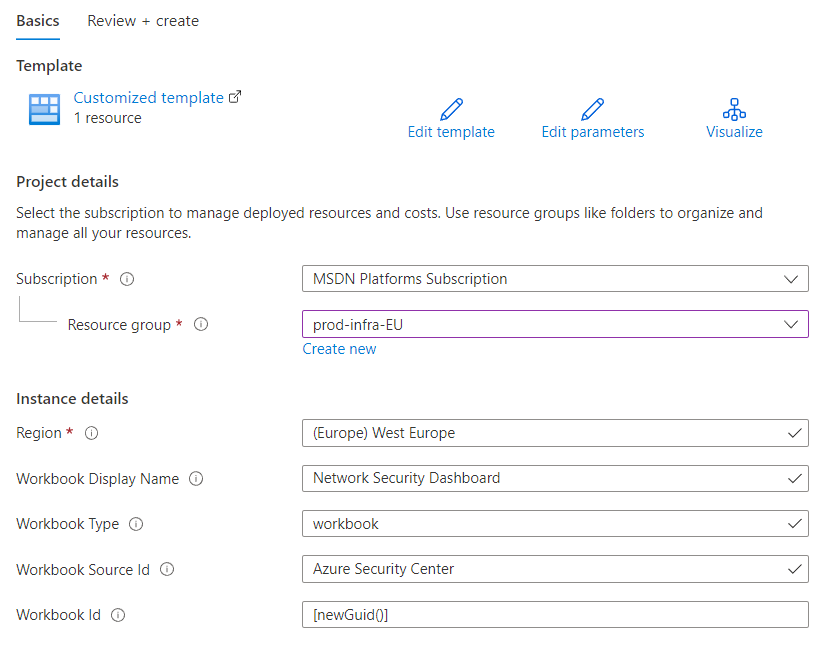 Create Azure workbook