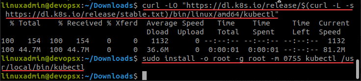 Download and install kubectl