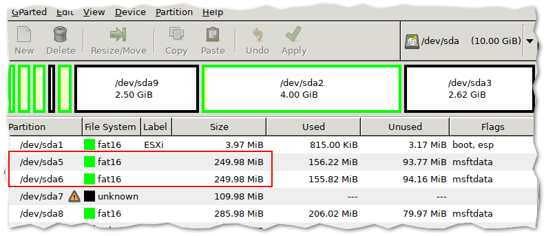 ESXi on a USB device