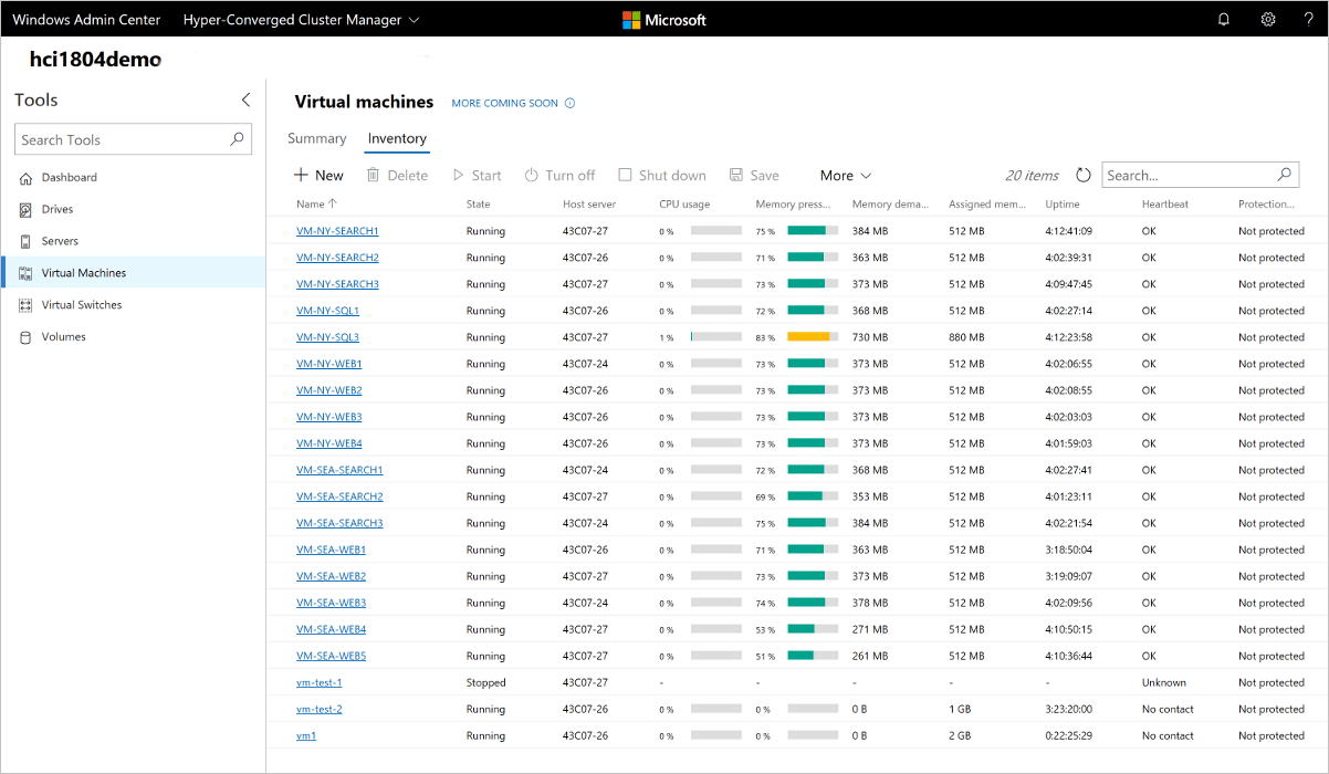 Managing Virtual Machines with Windows Admin Center