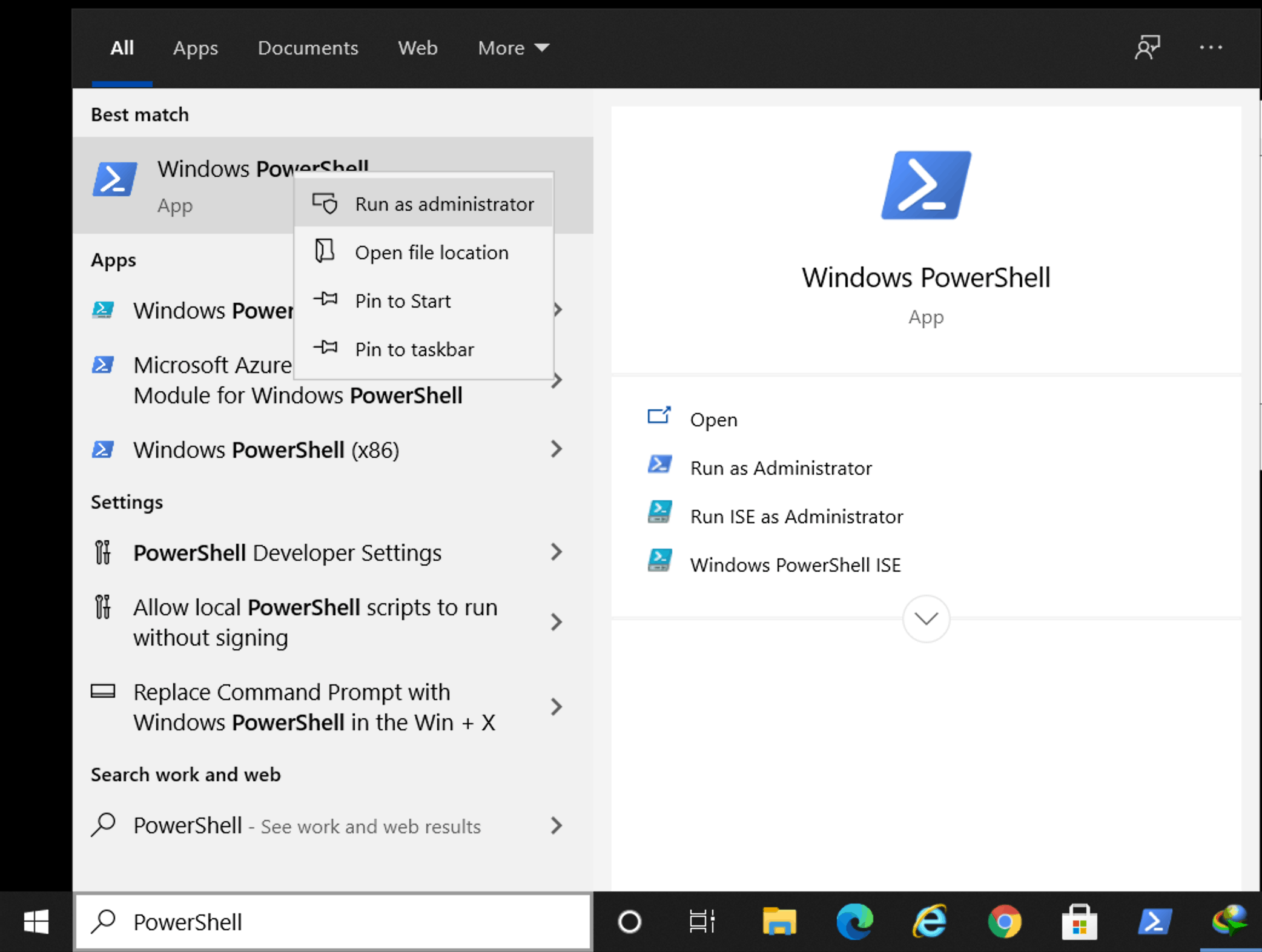 PowerShell in Windows