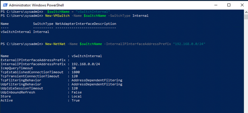 PowerShell window