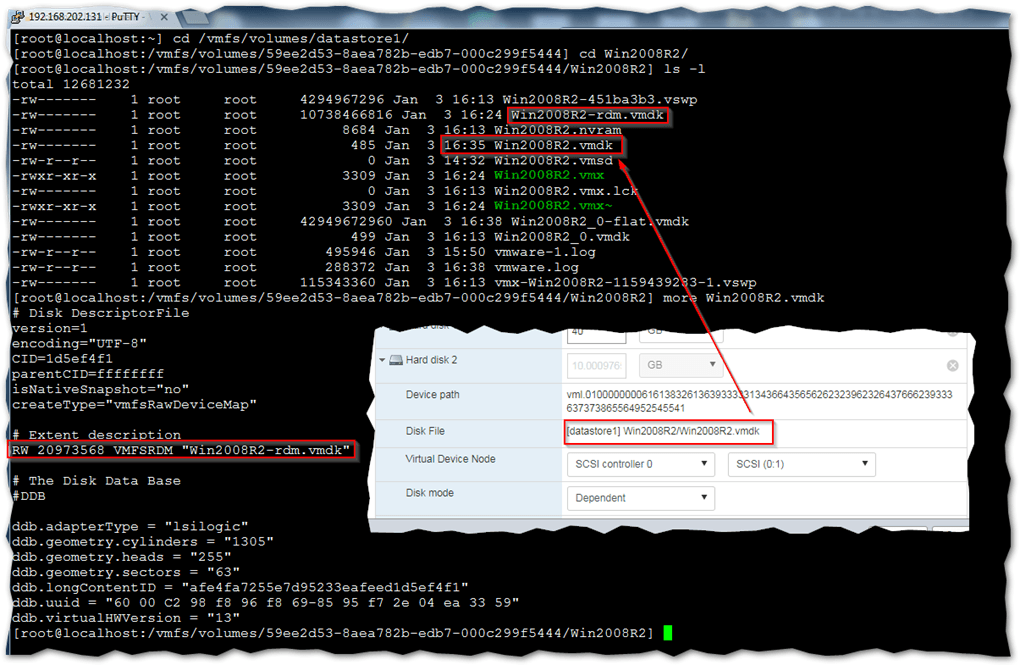 recreate an RDM disk if the virtual disk is either corrupted or not a supported format RDM