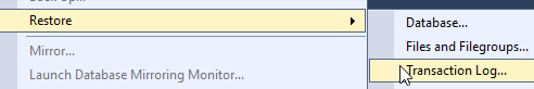 Refresh the interface, and SSMS will show your database as Restoring