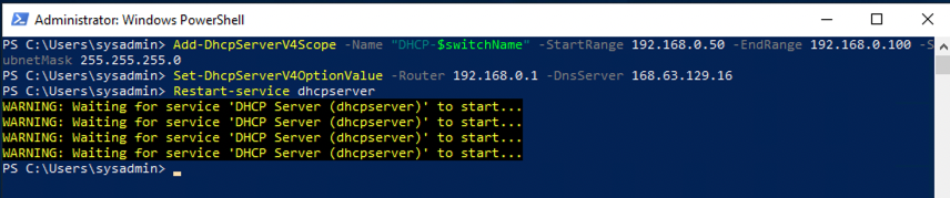Restart-service dhcpserver