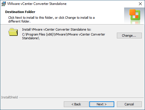 Select the destination folder