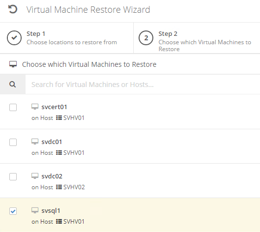Select your SQL virtual machine