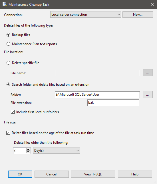 SQL Include first-level subfolders