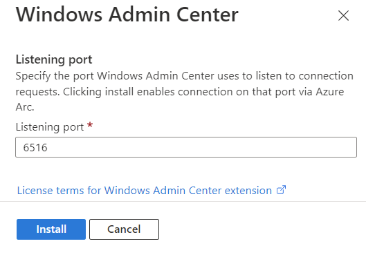 The traffic for Windows Admin Center