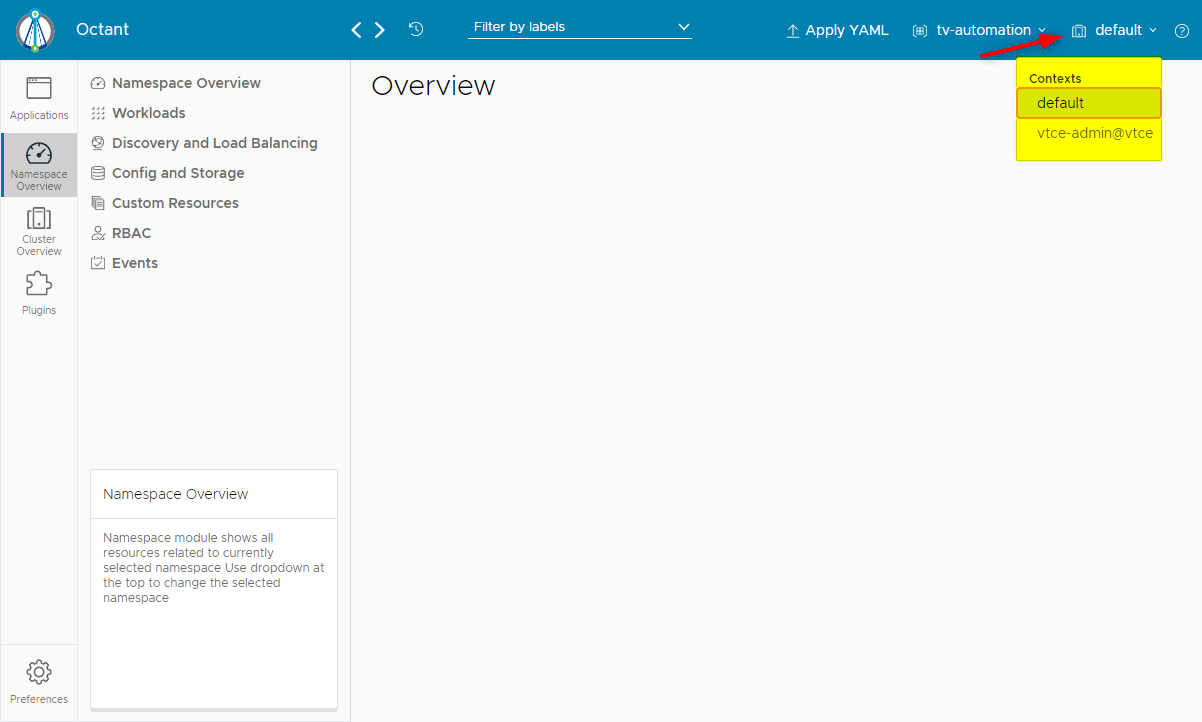 You can easily switch between contexts in the kubeconfig file